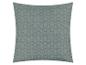 Coussin décoratif à motif floral vert-de-gris.