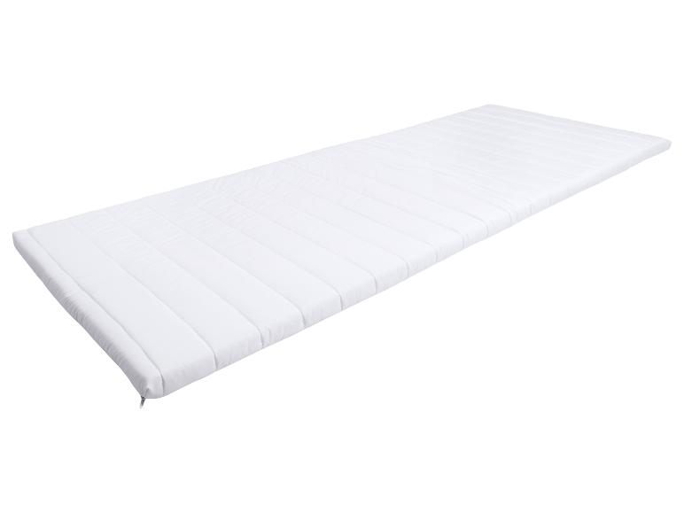 Matelas roulable blanc avec housse matelassée et fermeture éclair