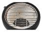 Grill Kamado avec grille chromée et base noire.