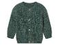 Gilet en tricot vert pour bébé avec boutons.