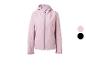 Veste softshell rose à capuche et fermeture éclair, avec options de couleur