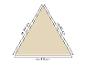 Schéma d'un triangle équilatéral d'environ 415 cm de côté.