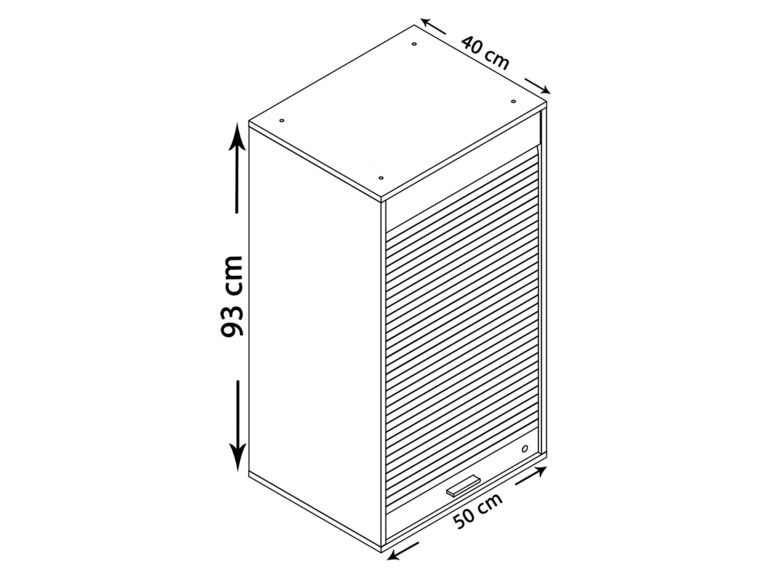 Aller en mode plein écran : VCM Armoire à dossiers Aktos, 50 x 93 x 40 cm - Image 6