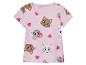 T-shirt rose pour filles avec de jolis motifs d'animaux.
