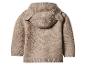 Cardigan tricoté marron clair pour enfants avec capuche et oreilles d'ours
