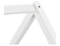 Cadre en bois blanc pour un lit ou un meuble.