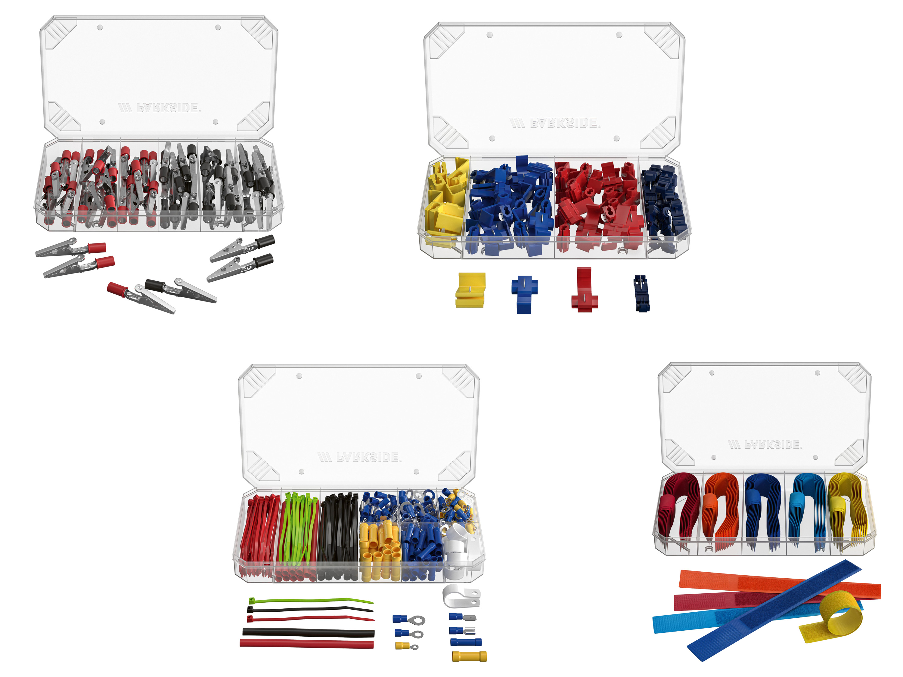 PARKSIDE® Kit de raccordement rapide ou Kit de bandes auto-agrippantes ou Kit de serre-câbles ou de bornes de câbles ou