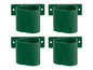 Quatre supports muraux verts Parkside pour outils.