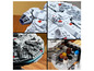 La Lego Millennium Falcon avec des détails du vaisseau.