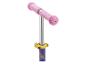 Guidon de trottinette rose avec poignées et tube violet