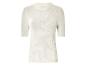 Pull blanc en maille à manches courtes.