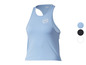 Un débardeur bleu clair de Crivit avec un imprimé tennis.