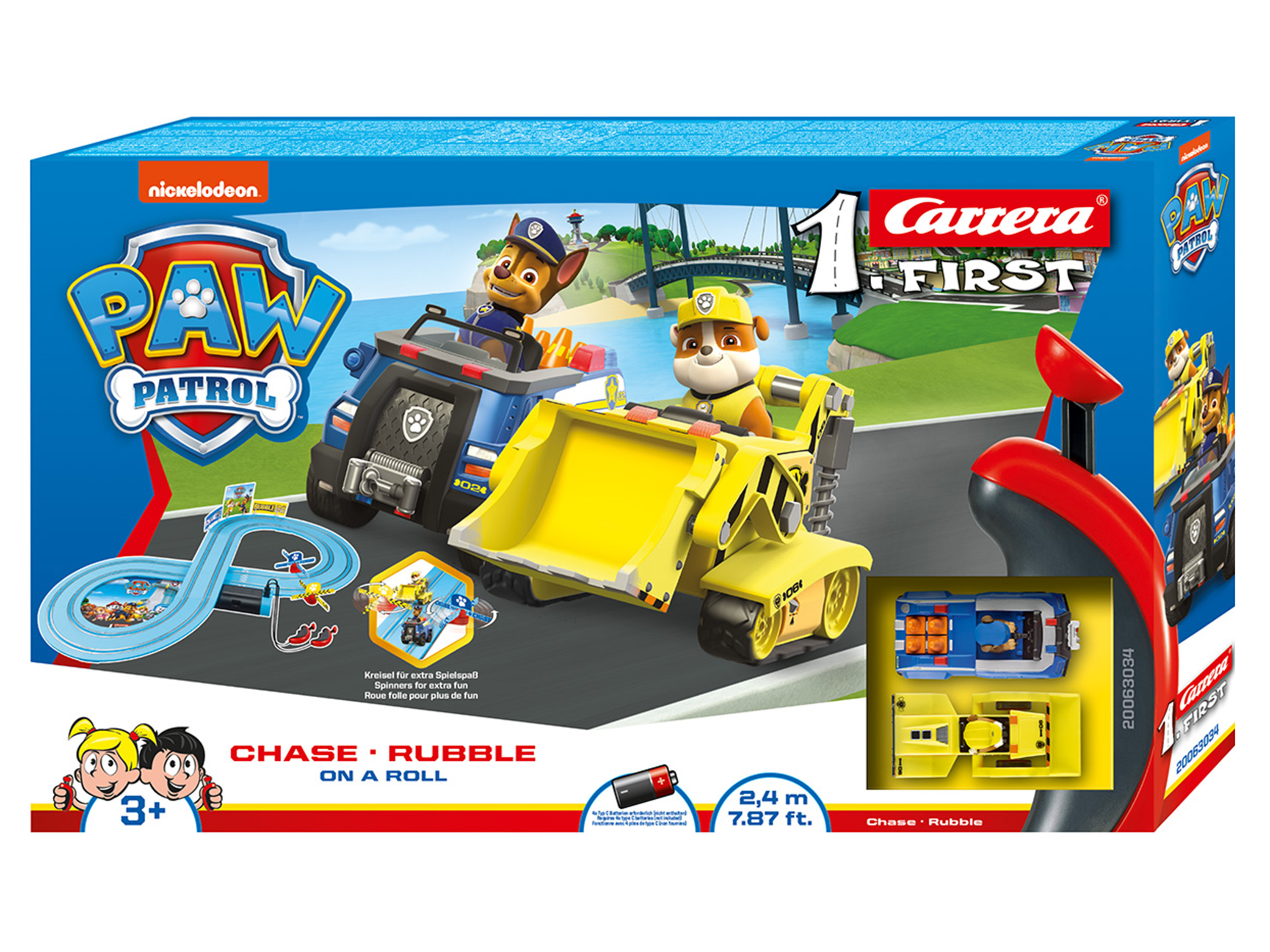 Carrera Circuit de course FIRST pour tout-petits (Pat'Patrouille)