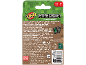 Dos de l'emballage du jeu de cartes Uno Minecraft, avec des instructions et des informations sur le produit.