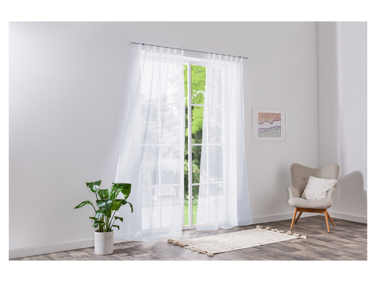 Aller en mode plein écran : LIVARNO home Lot de 2 rideaux, 135 x 254 cm - Image 4