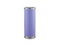 Lampe de table de couleur lilas avec des détails chromés.