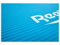 Un tapis de yoga bleu avec le logo Reebok.