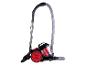 Aspirateur noir et rouge sur fond blanc