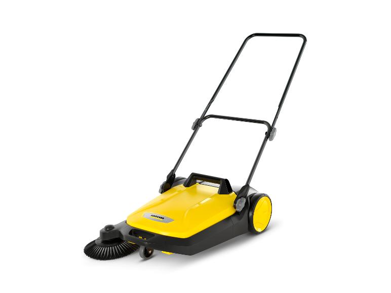 Balayeuse de sol jaune et noire avec poignée et brosse