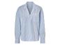 Une chemise à rayures bleues à manches longues.