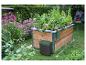 Système d'arrosage automatique Parkside pour potager en bois avec betteraves et laitues.