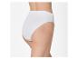 Culotte côtelée blanche taille haute, vue de côté sur un modèle.
