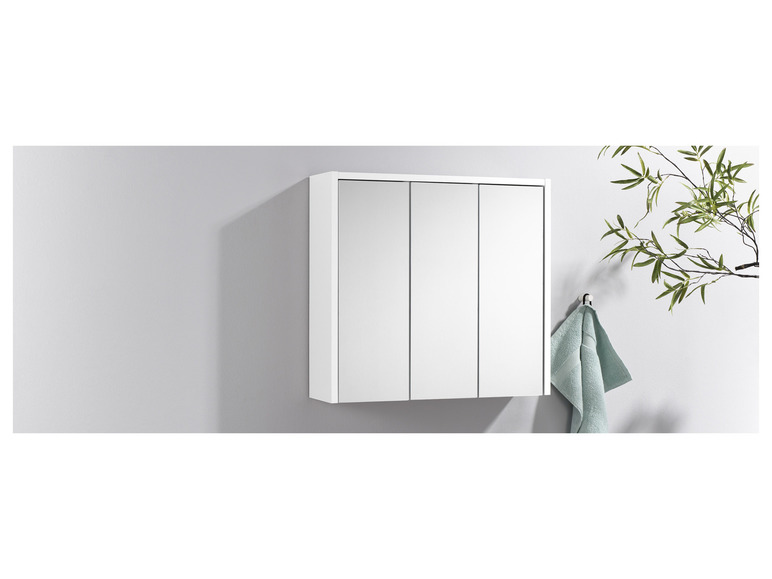 Aller en mode plein écran : LIVARNO home Armoire de salle de bain avec miroir Oslo, 65 x 60 x 17 cm, blanche - Image 8