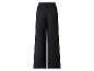 Pantalon noir large avec taille élastique, vue de dos.