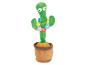 Peluche cactus vert avec fleurs colorées dans un pot marron