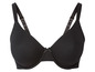 Soutien-gorge noir avec des bonnets lisses et des bretelles larges.