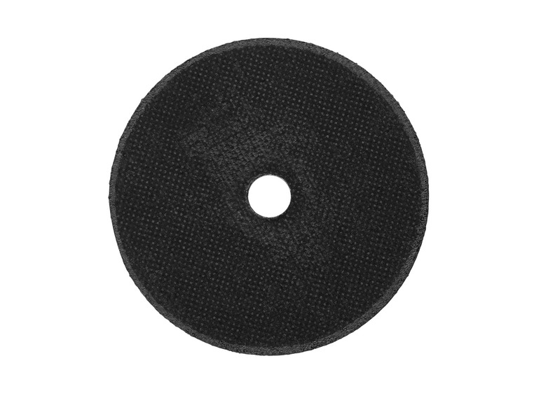 Un disque de ponçage ou d'affûtage noir.