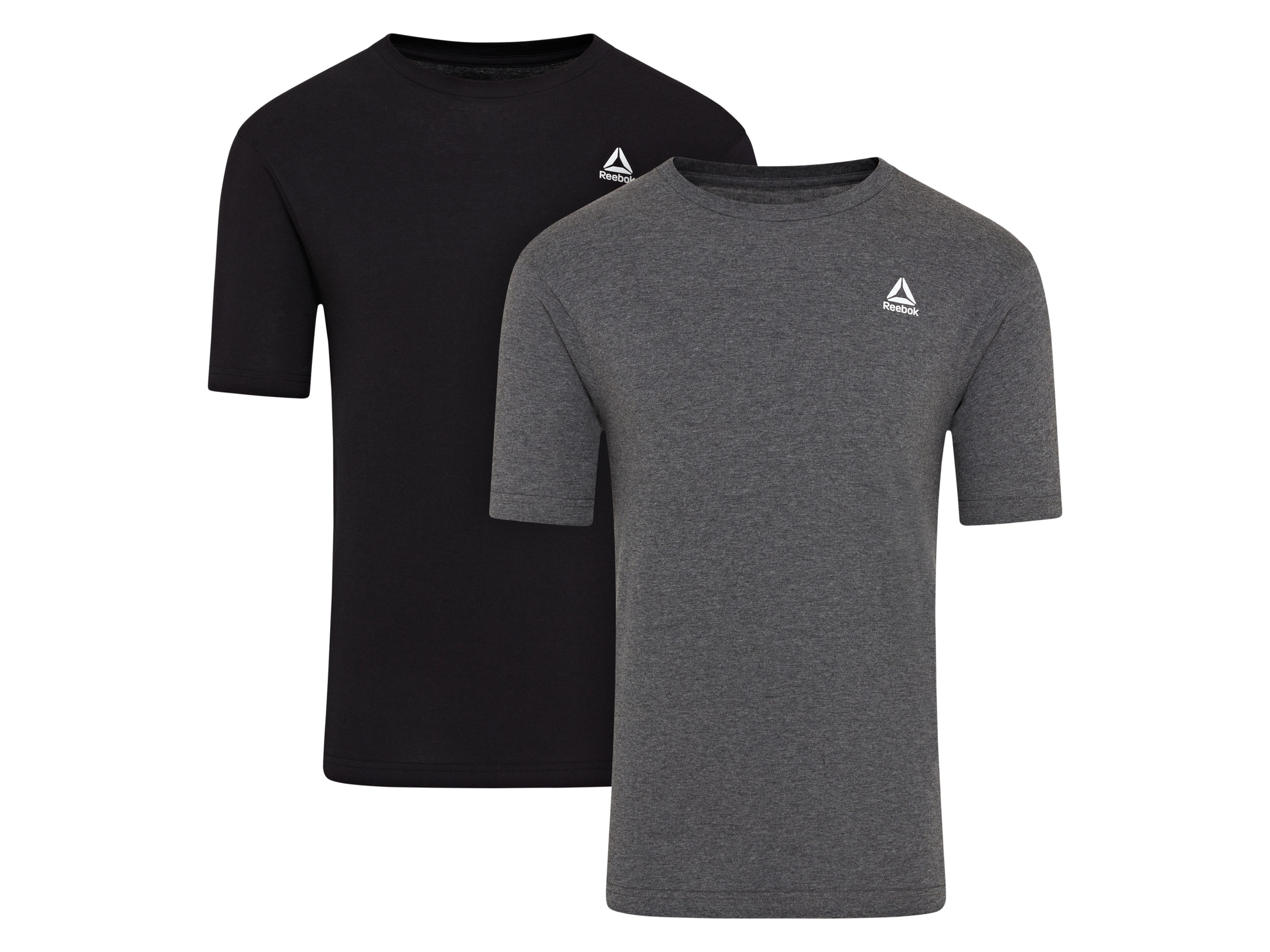 Reebok T-shirts homme lot de 2 (noir/gris, S)