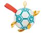 Ballon de foot pour chien avec des rubans.