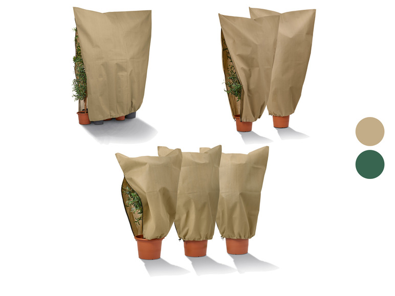 Housse de protection pour plantes en pot.