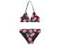 Bikini triangle et bas de maillot, motif floral tropical.