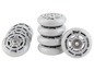 Six roues blanches de patins à roulettes Crivit, 72mm-80A.