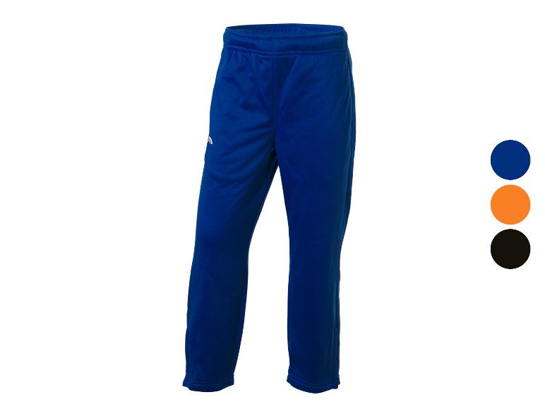 Pantalons de sport bleus avec options de couleur.