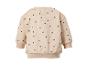Sweat-shirt enfant beige à pois noirs, vue de dos.