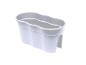 Jardinière de balcon blanche en plastique de forme ondulée