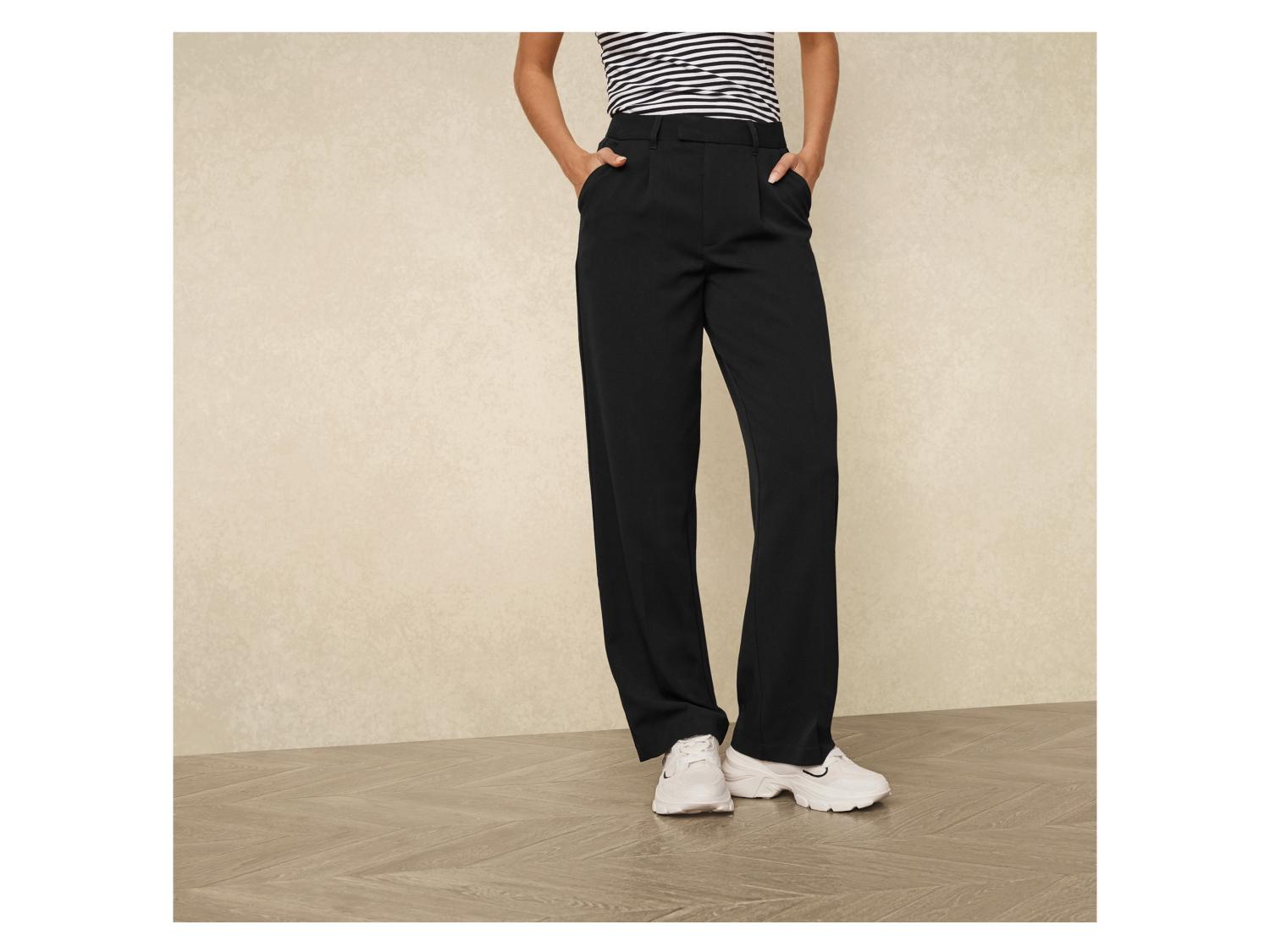 Pantalon Velours Noir Coupe Large - Taille élastique - Marque Marks & Spencer