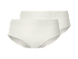Deux culottes blanches en côte.