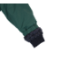 Manche de veste vert foncé avec poignet élastique et manchette noire.