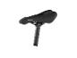 Une selle noire Crivit pour un vélo.