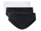 ESMARA® Slips pour femme, lot de 3, en noir et blanc avec taille basse
