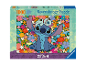 Puzzle de 1000 pièces représentant Stitch au milieu de fleurs