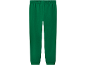 Pantalon de survêtement vert avec taille et chevilles élastiquées.