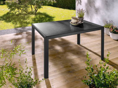 LIVARNO home Table de jardin Houston en aluminium, noir