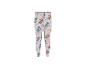 Legging blanc pour enfant avec imprimé Pat' Patrouille Skye et dinosaure, et empreintes de pattes roses.
