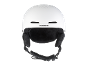 Casque de ski blanc avec aérations et jugulaire