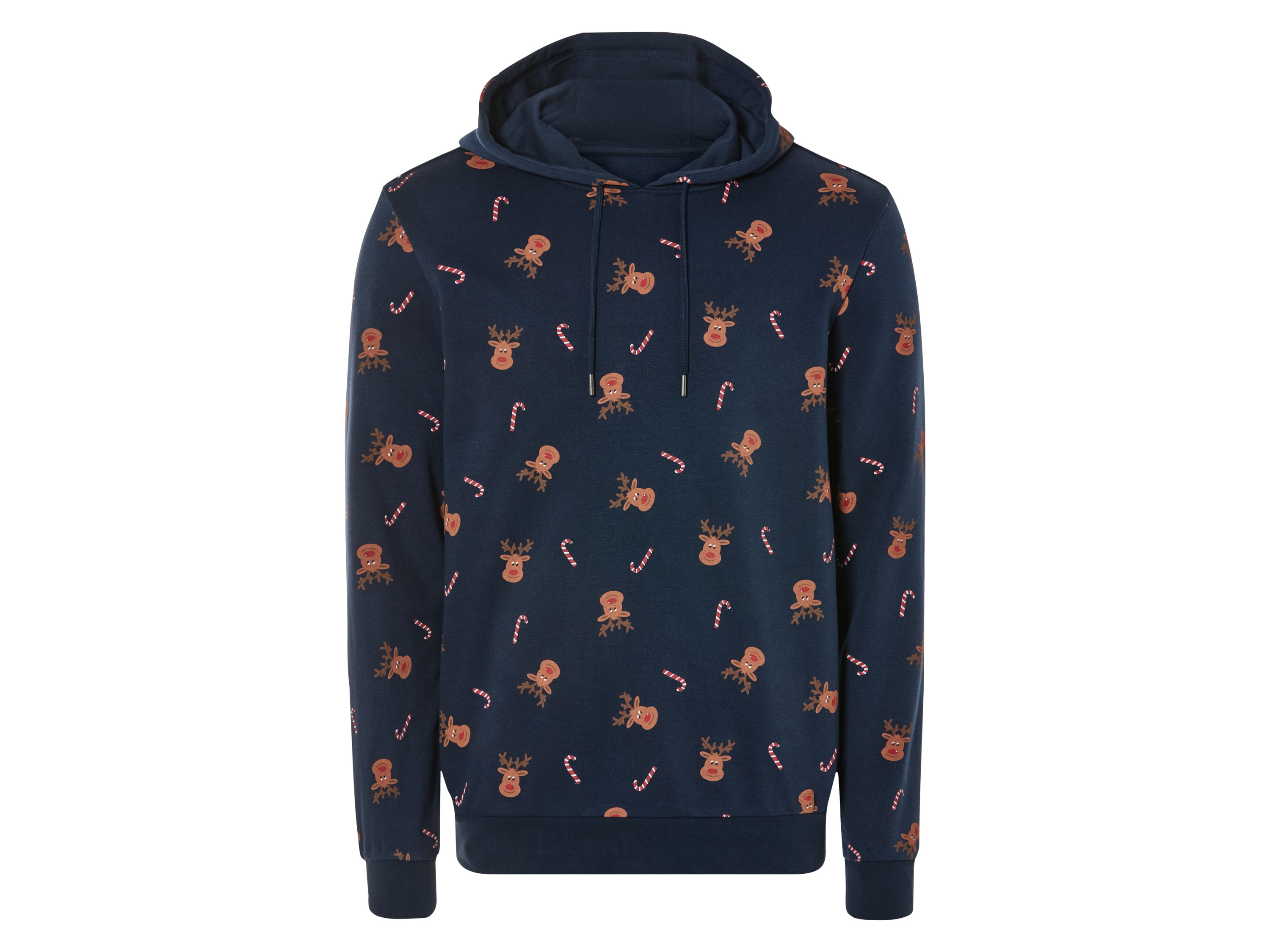 LIVERGY® Sweat de Noël à capuche homme (S, bleu marine)
